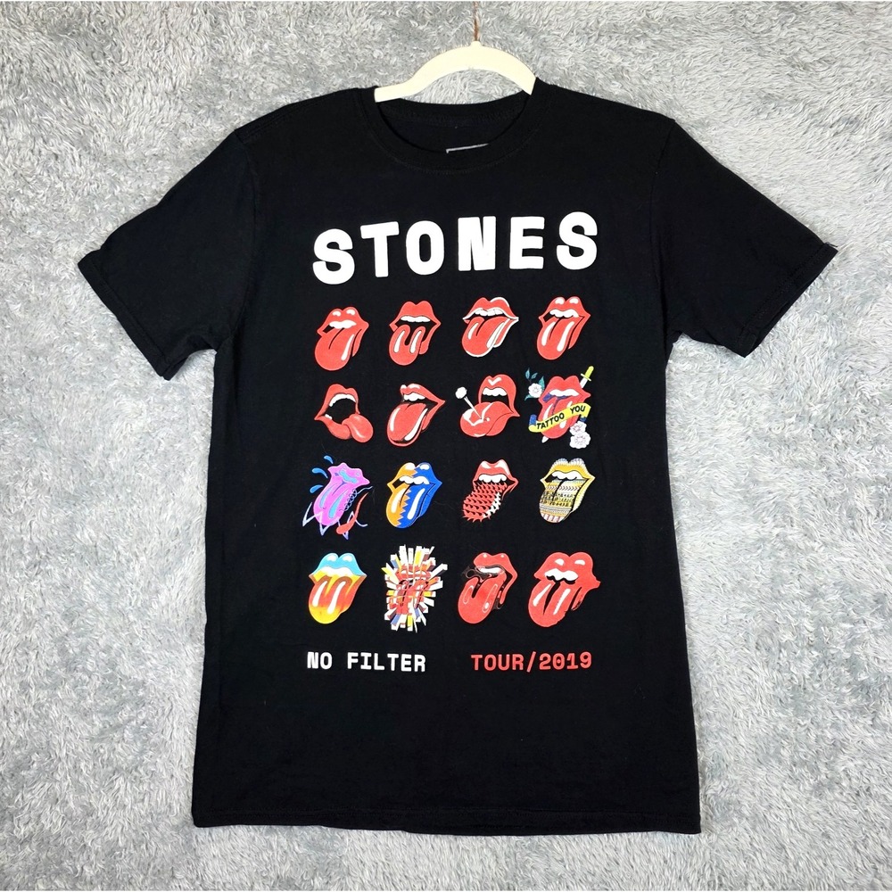 The Rolling Stones 2019 No Filter Tour‎ T-Shirt Black Concert Tee 2 Sided Med
